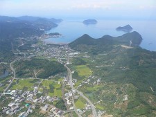 名南風鼻及び鷹島の景観