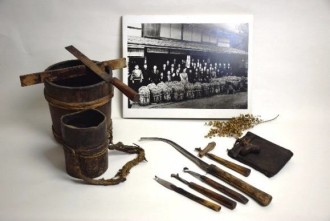 浄法寺の漆掻きと浄法寺塗の用具及び製品