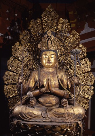 興福寺南円堂　木造不空羂索観世音菩薩 