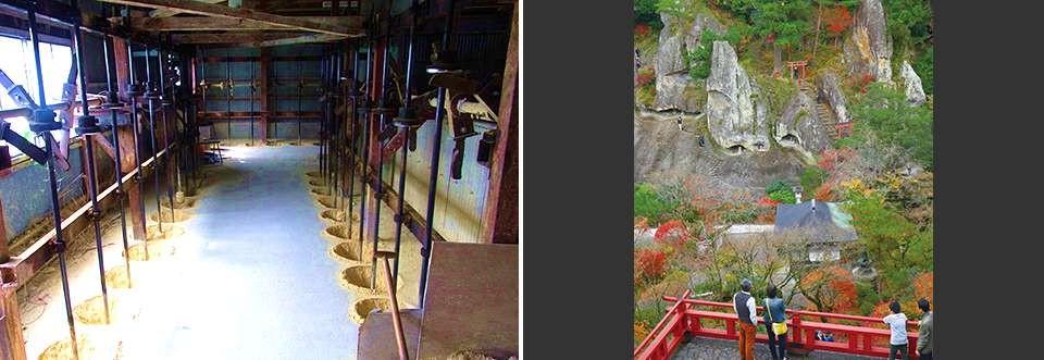 左：九谷焼製土場/右：那谷寺