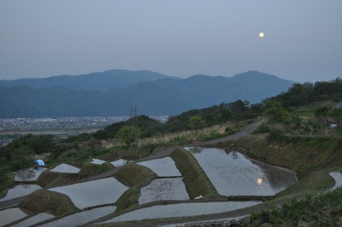 実際の「田毎の月」