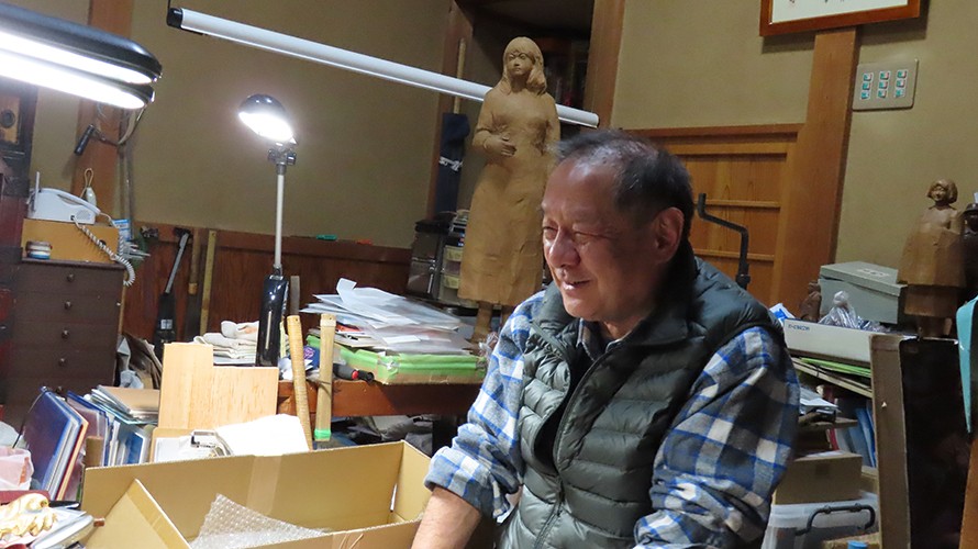 元田木山 一刀彫工房を主宰する元田木山(げんだぼくざん)さん
