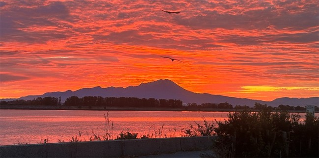 出雲国方面から見た大山「伯耆富士」（ほうきふじ）