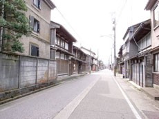 菅笠問屋の町並み