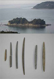 沖ノ島古墳群と棒状石製品