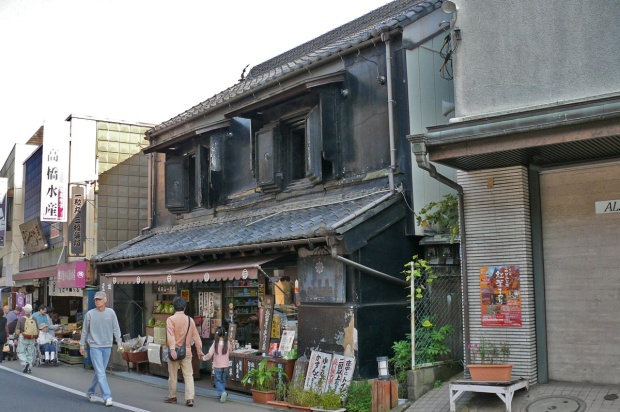 成田山門前の町並み(三橋薬局店舗等)