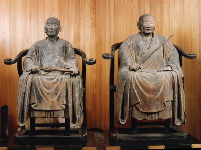 木造惟仙和尚坐像・木造恵仁和尚坐像