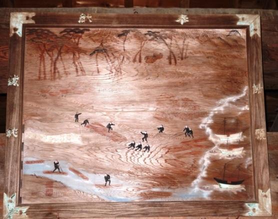 材木流し（絵馬）（多気坂本神社）