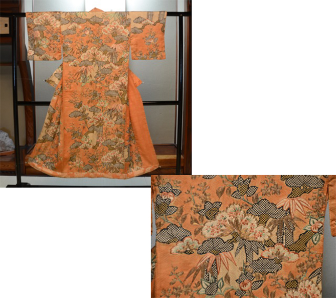 紅花染め衣装（元禄紅花染小袖）