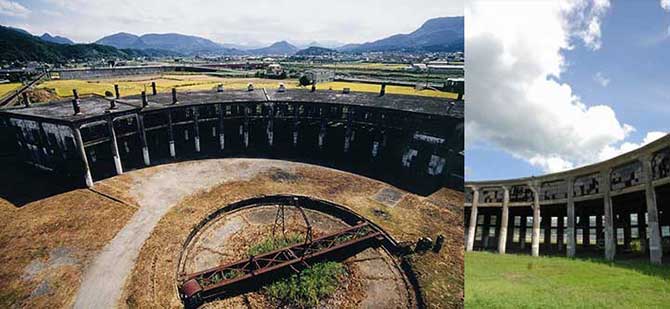 旧豊後森駅機関庫、旧豊後森機関運転車台（豊後森駅関連遺産）