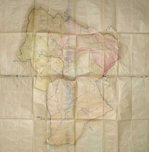 　a 明治期の玖珠郡地図