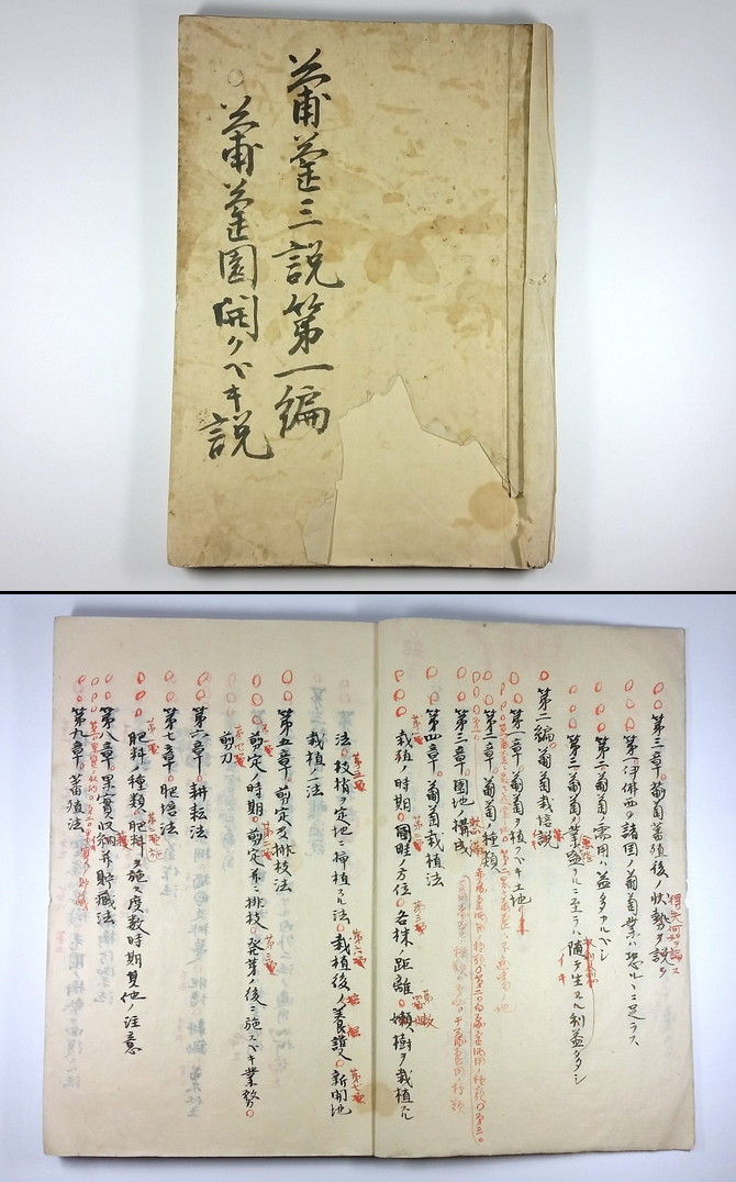 葡萄三説及び葡萄三説草稿