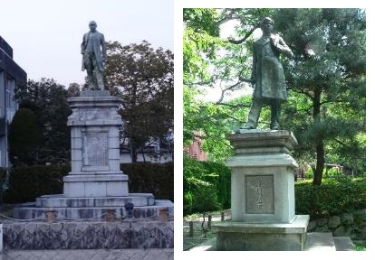 北垣国道像及び田邊朔郎像