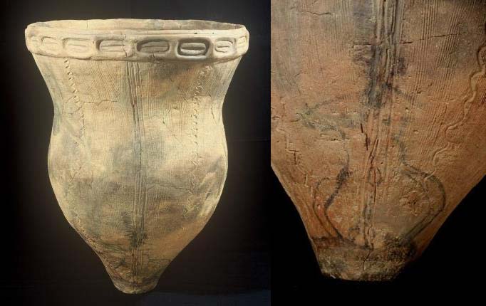 人体絵画土器 （唐渡宮遺跡）