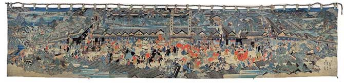 塞道絵幕（大壽和里大祭事）−酒井侯御安堵祝宴−