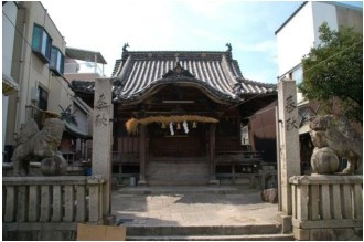 厳島神社の玉乗り狛犬