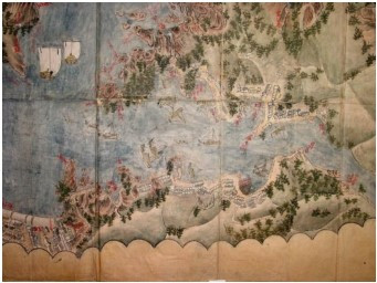 自唐鐘浦至長浜浦海岸絵図