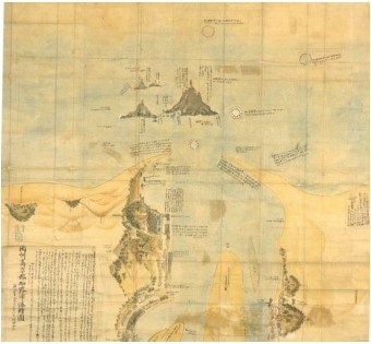 因州高草郡加路湊絵図