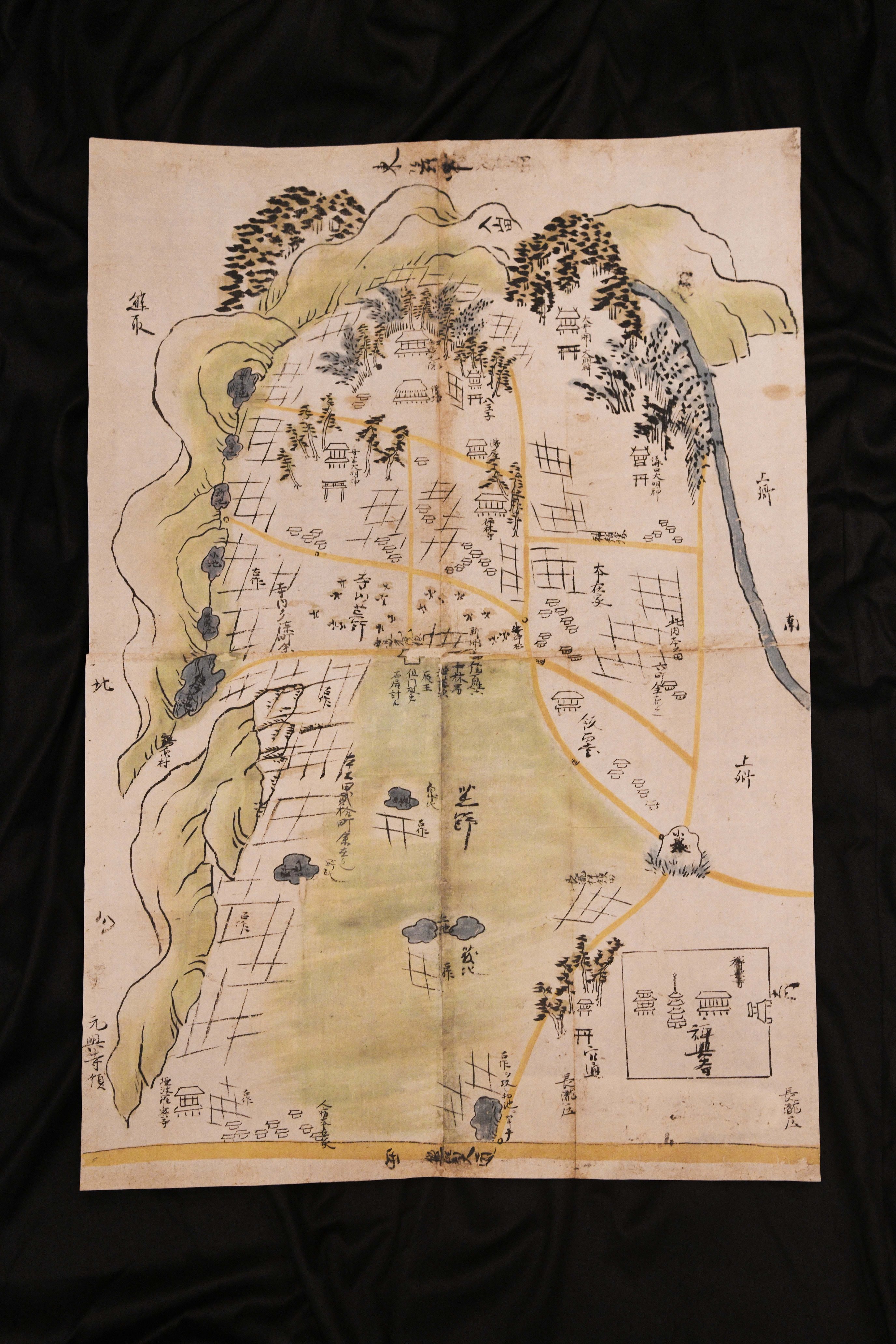 和泉国日根荘日根野村荒野開発絵図